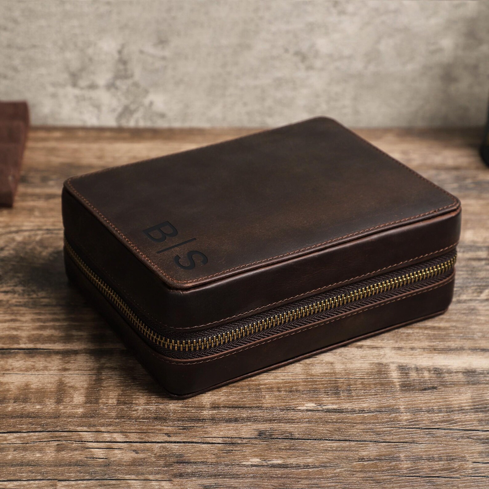 The Centurion Executive 6-Slot Full-Grain Leather Watch Portfolio